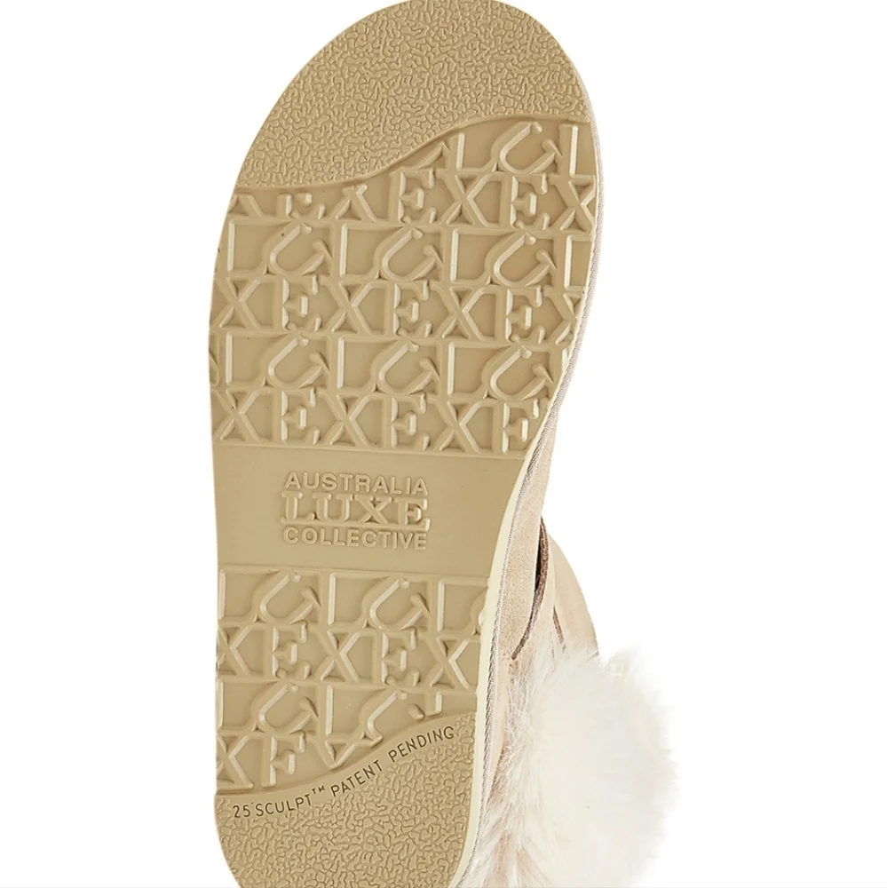 Australia Luxe Nadir Suede Sherpa Sheepskin Fur Boots in Sand #189 - Picture 5 of 11